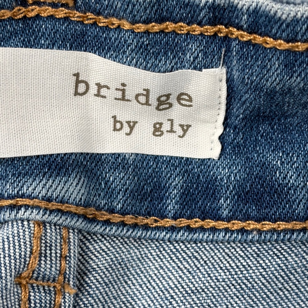 Bridge by GLY Ultra High Rise Super Flare Distressed Jeans BG5792R Size 28 - Picture 6 of 8